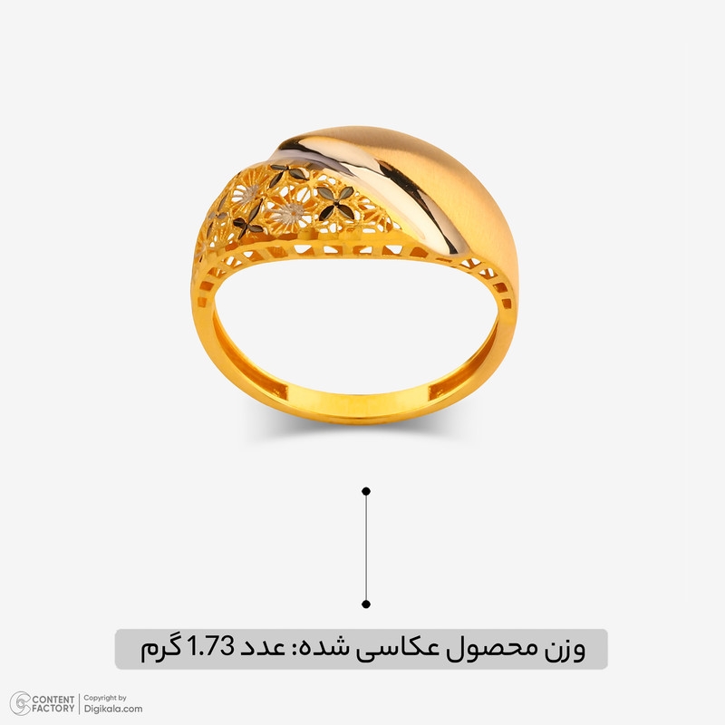 قیمت و خرید انگشتر طلا 18 عیار زنانه طلای مستجابی مدل 670177 سایز 55