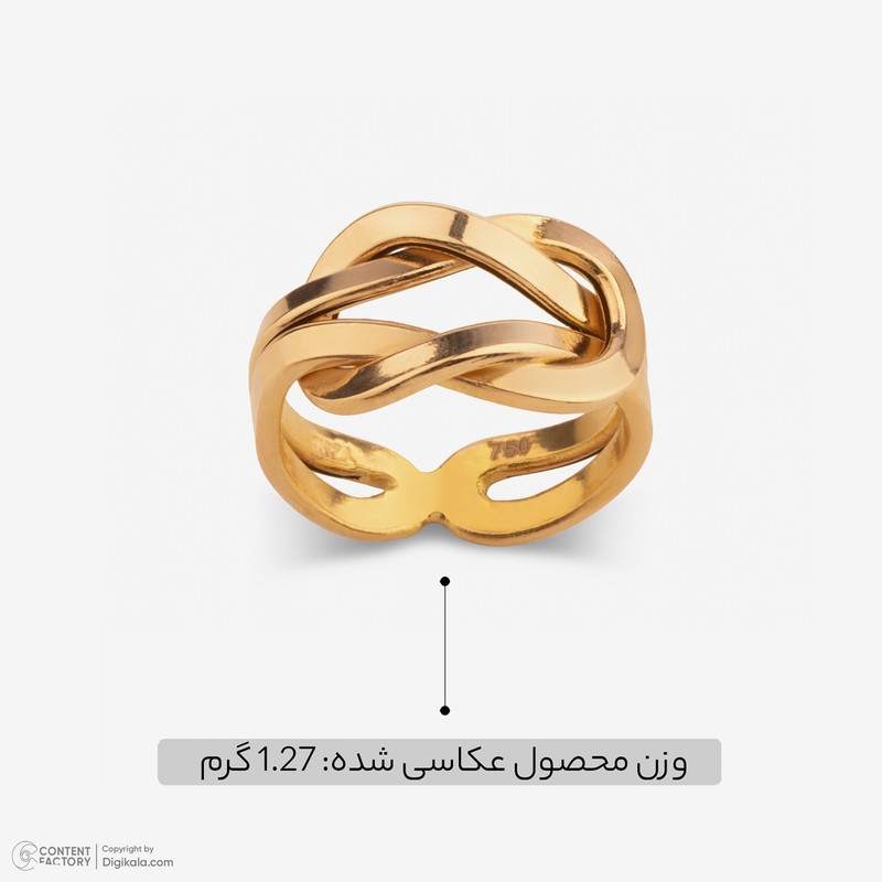 قیمت و خرید انگشتر طلا 18 عیار زنانه مایا ماهک مدل گره بینهایت MR1174 سایز 54